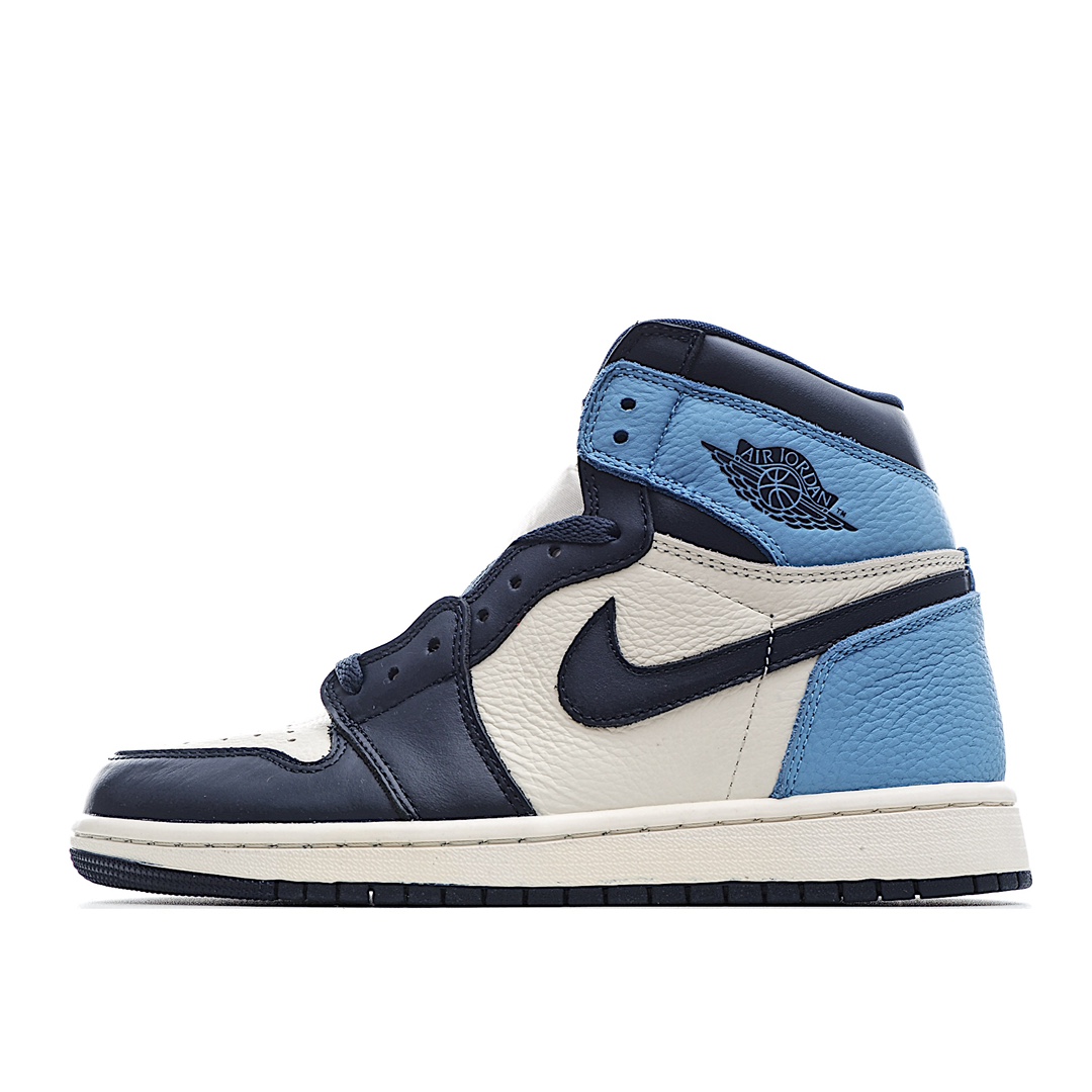 全头层 H0  Air Jordan 1 Retro “Obsidian”北卡蓝 / 黑曜石