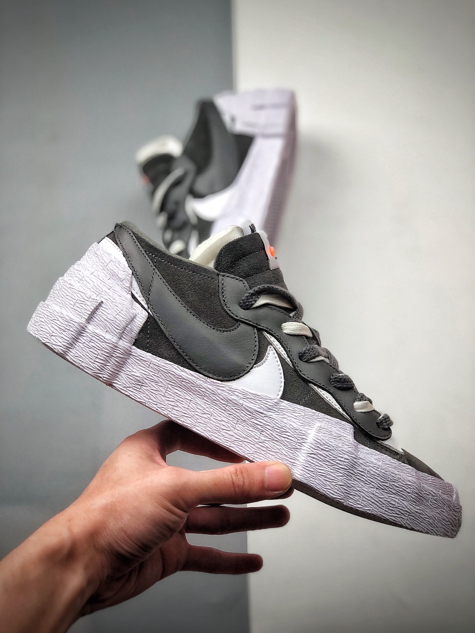 360 SACAI x Nike Blazer Low”MClassic Green”重叠设计前卫开拓者低帮百搭板鞋  DD1877-002