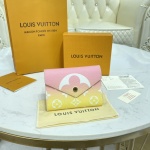 Louis Vuitton Wallet Blue Pink Women Monogram Canvas Summer Collection Mini M80388 1 Louis Vuitton Wallet Blue Pink Women Monogram Canvas Summer Collection Mini M80388