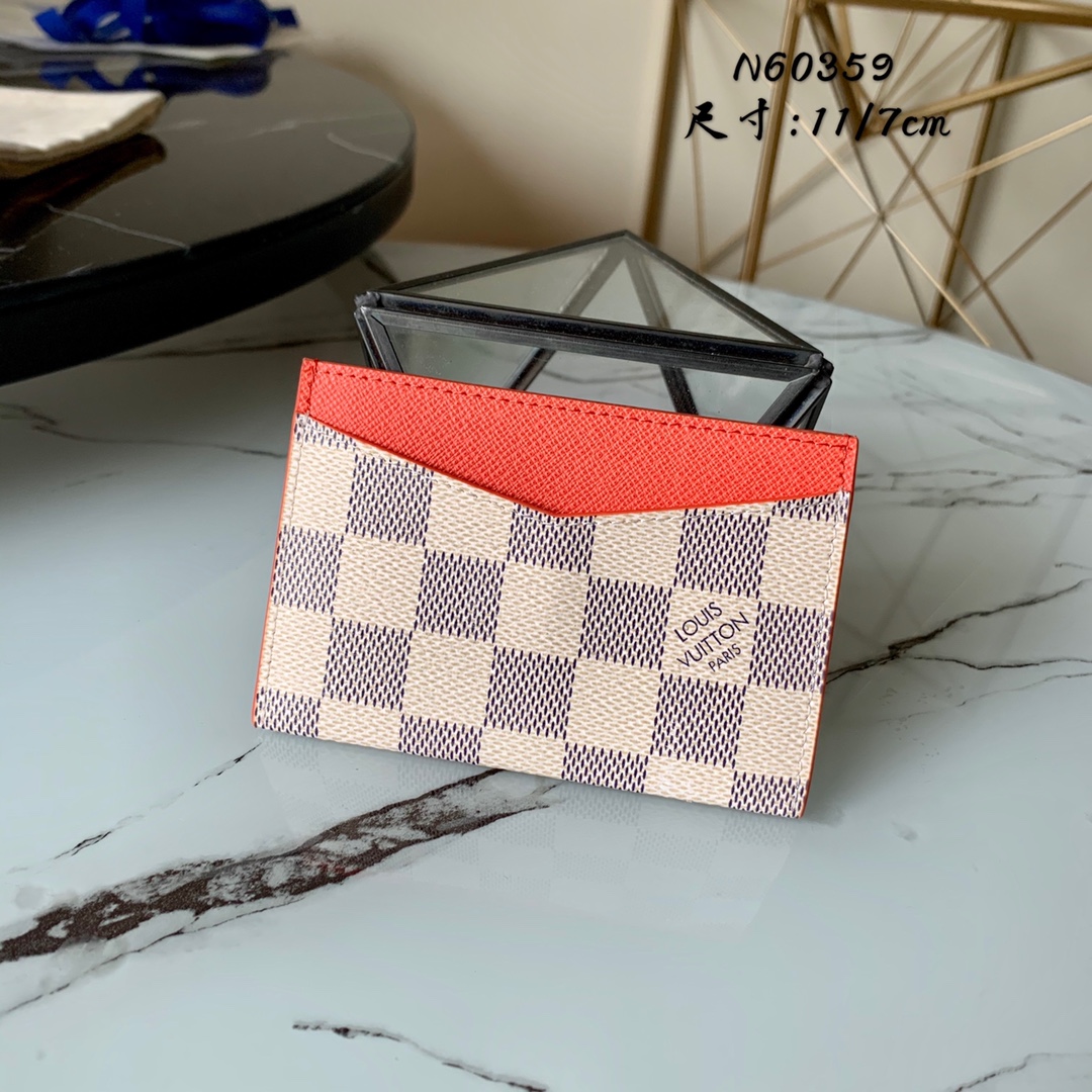 Louis Vuitton Wallet Card pack Wholesale Replica Shop
 Damier Azur Canvas Cowhide N60359