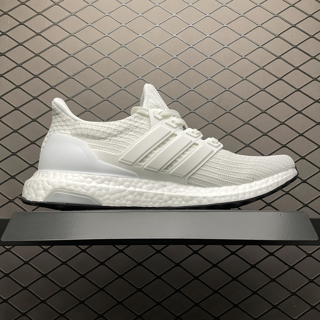 180 AD 阿迪 Ultra Boost 4.0 UB4.0 全掌爆米花 针织黑条纹 透气跑步鞋 BB6168