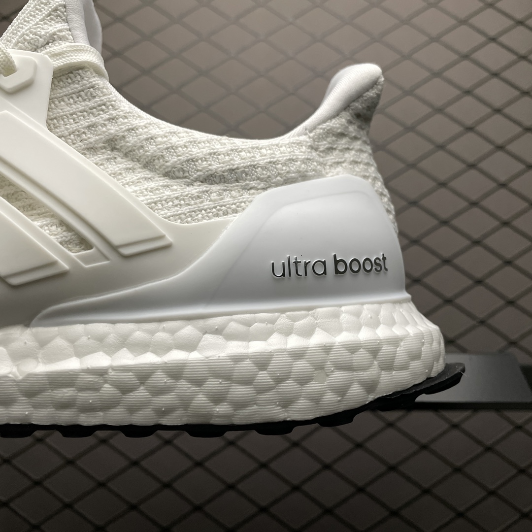 180 AD 阿迪 Ultra Boost 4.0 UB4.0 全掌爆米花 针织黑条纹 透气跑步鞋 BB6168