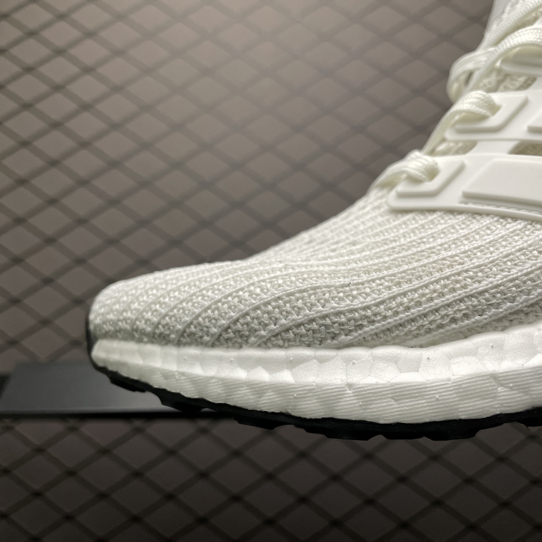 180 AD 阿迪 Ultra Boost 4.0 UB4.0 全掌爆米花 针织黑条纹 透气跑步鞋 BB6168