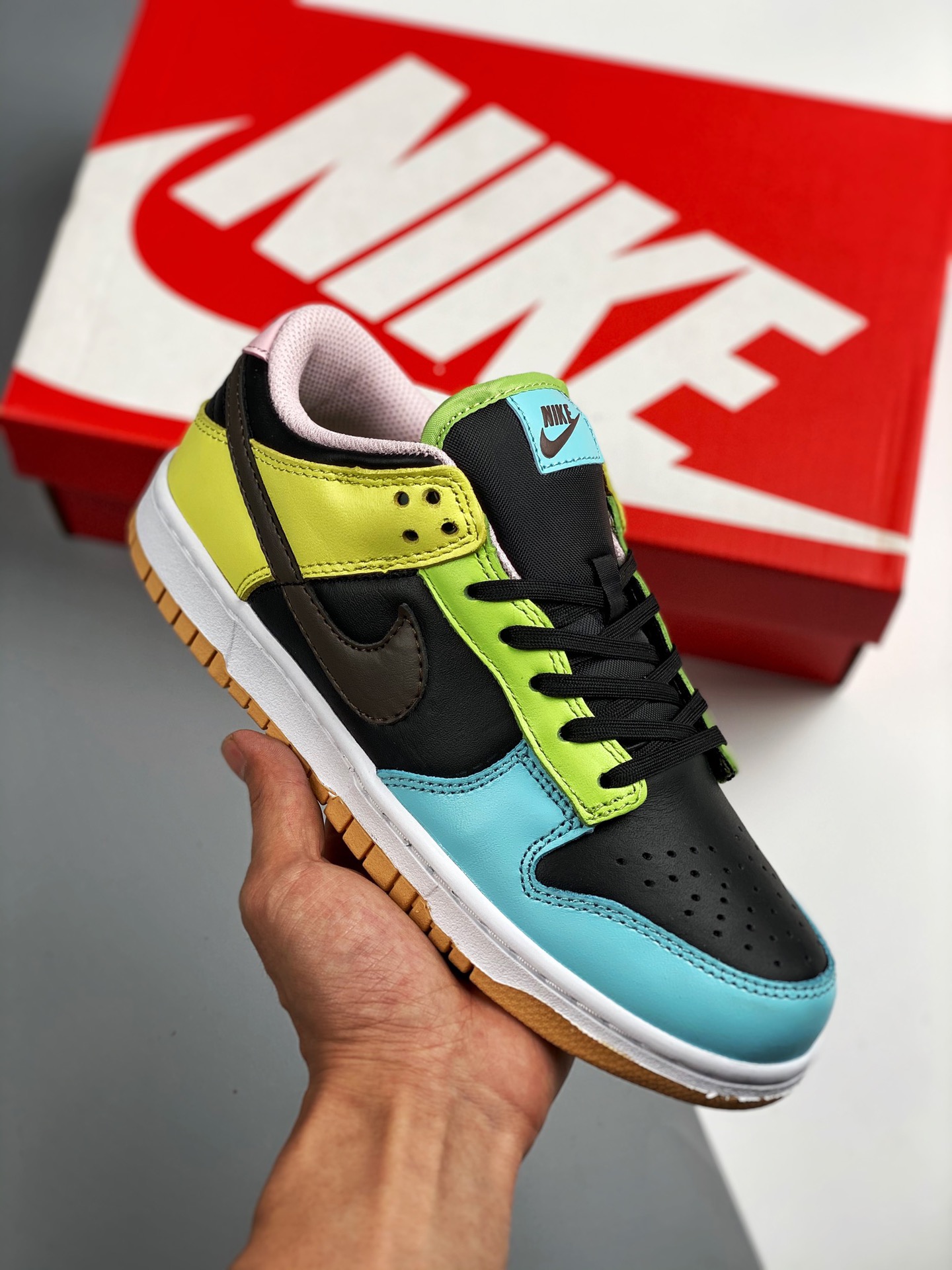 Nike Dunk Low SE "Free99" azul lago, producción original pura de fábrica grande #etiqueta tejida de fábrica original, c…