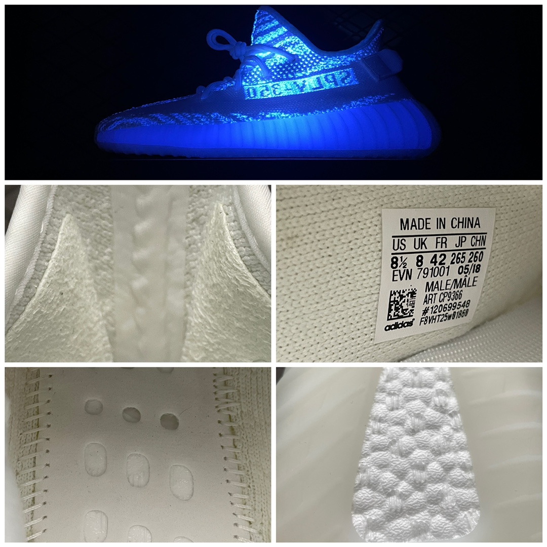 220 最顶零售性价版 AD 阿迪Yeezy 350V2  ” Triple White ” 冰淇淋 全白 CP9366
