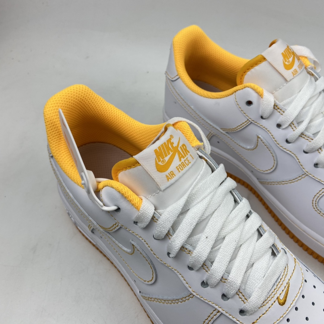 P200 NK Air Force 1 Low 空军一号低帮休闲板鞋 白黄缝线 CV1724-102