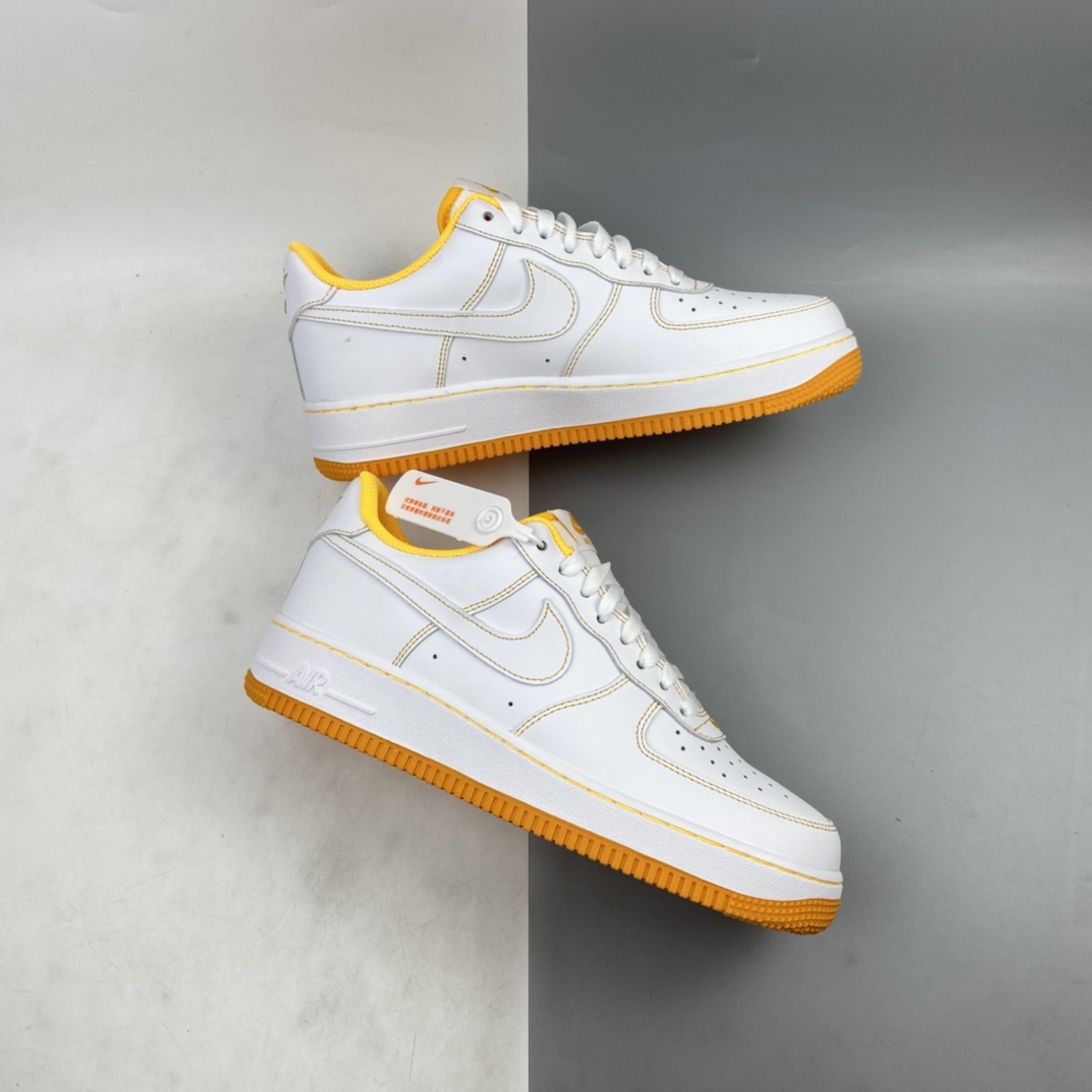 P200 NK Air Force 1 Low 空军一号低帮休闲板鞋 白黄缝线 CV1724-102