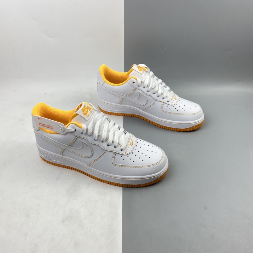 P200 NK Air Force 1 Low 空军一号低帮休闲板鞋 白黄缝线 CV1724-102