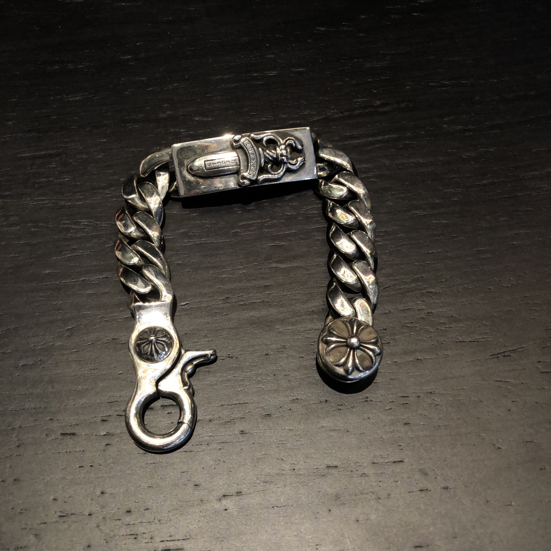 Chrome Hearts 𝐂𝐡𝐫𝐨𝐦𝐞 𝐡𝐞𝐚𝐫𝐭𝐬 克罗心宝剑粗手链