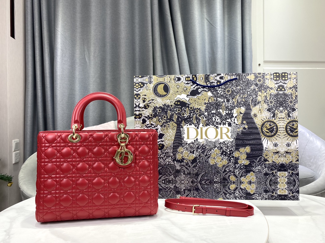 Dior Bags Handbags Best Replica Quality
 Blue Red Sky Sheepskin Lady