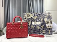 Dior Bags Handbags Best Replica Quality
 Blue Red Sky Sheepskin Lady