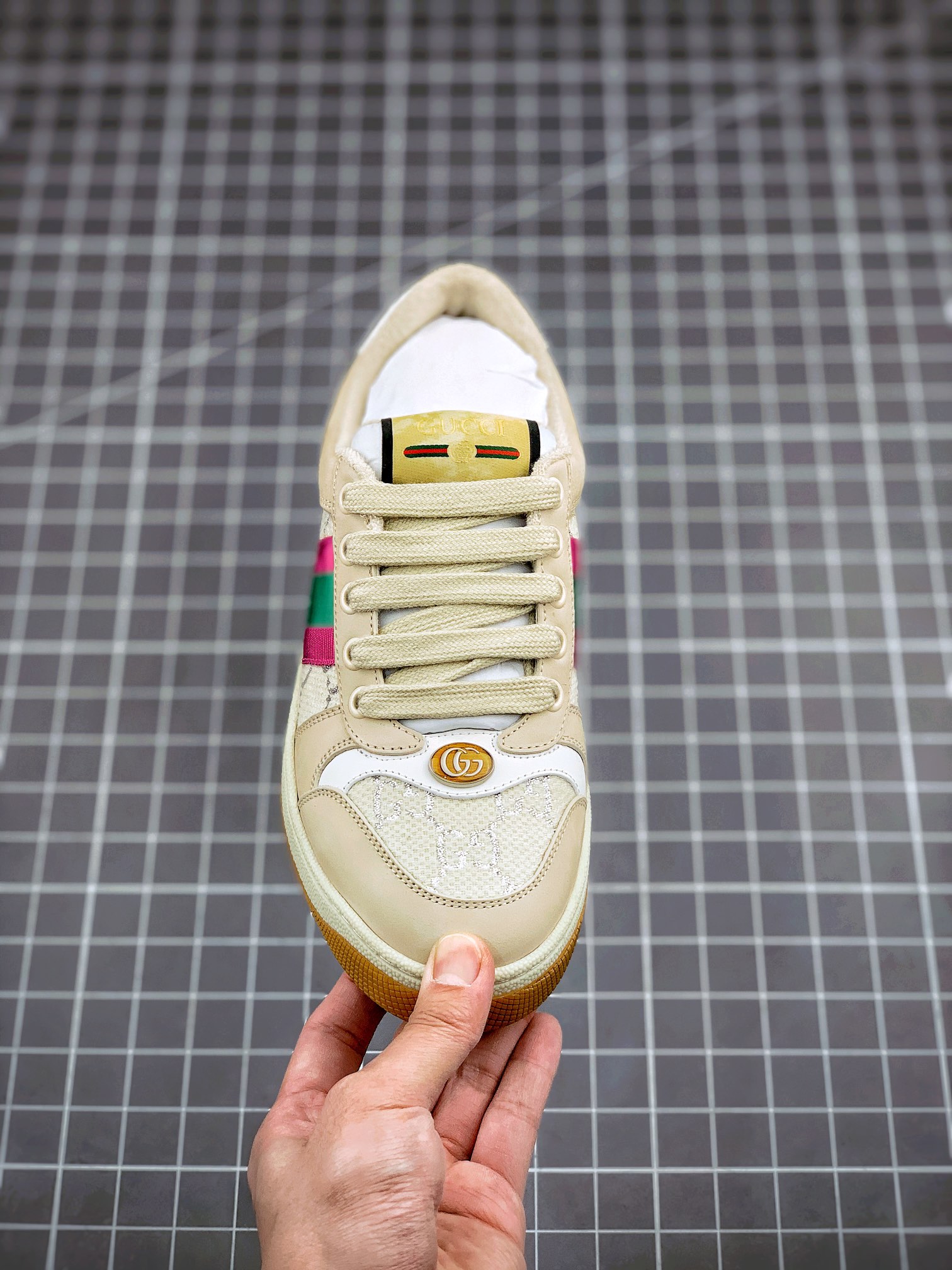 550  Gucci Distressed Screener sneaker古驰小脏鞋系列