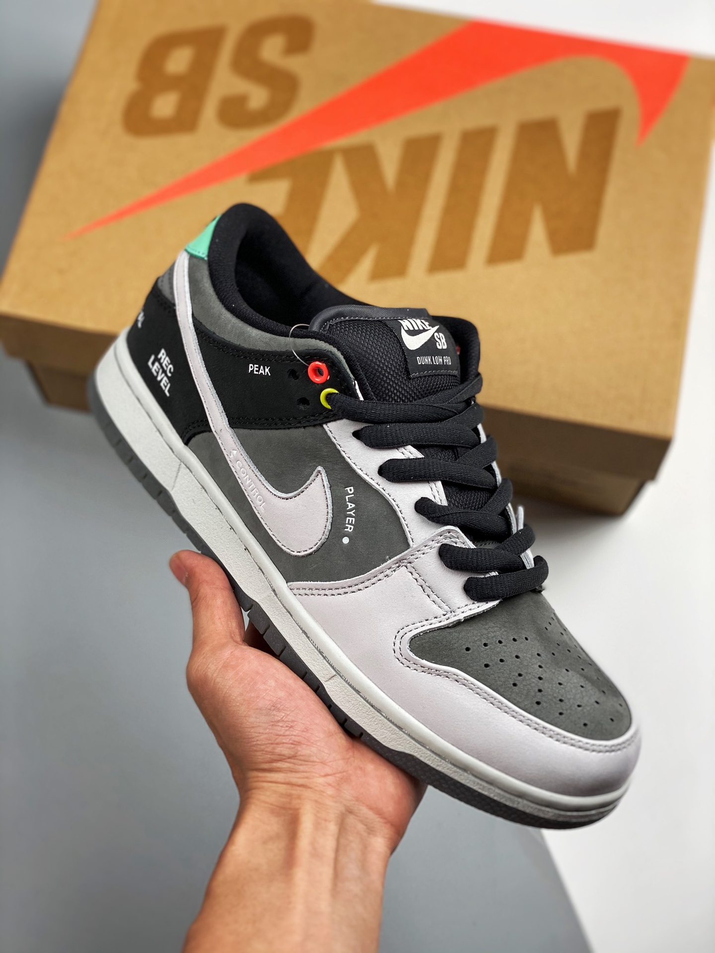 NK SB Dunk Low "VX1000 Camcorder" cámara de video blanco negro gris, producción pura de fábrica #etiqueta tejida de fáb…