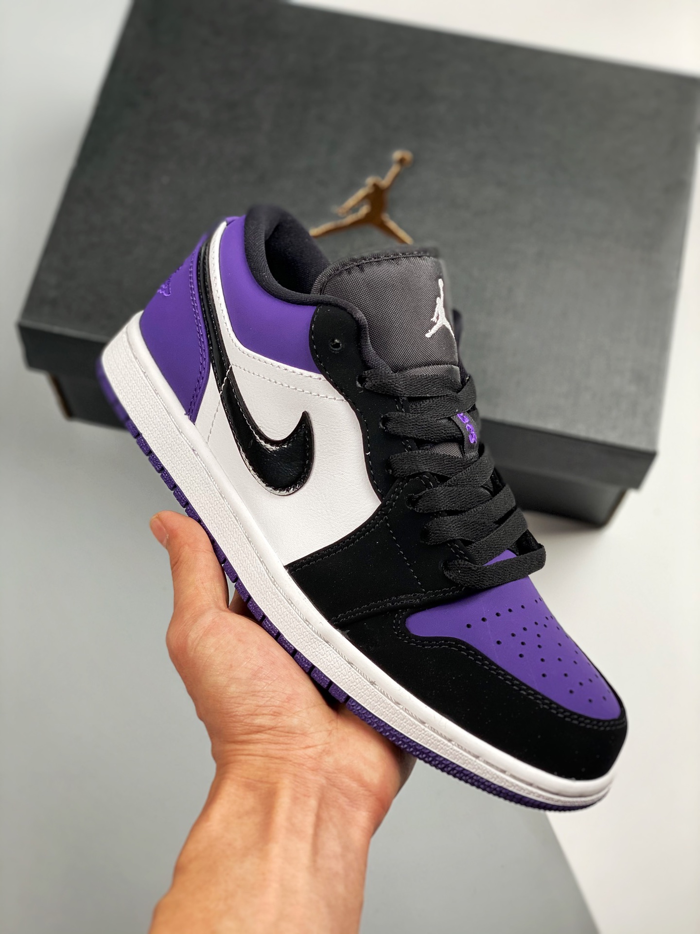 Versión de verificación Air Jordan 1 Low negro púrpura, el mejor low-top del mercado, calidad tope! La única versión co…