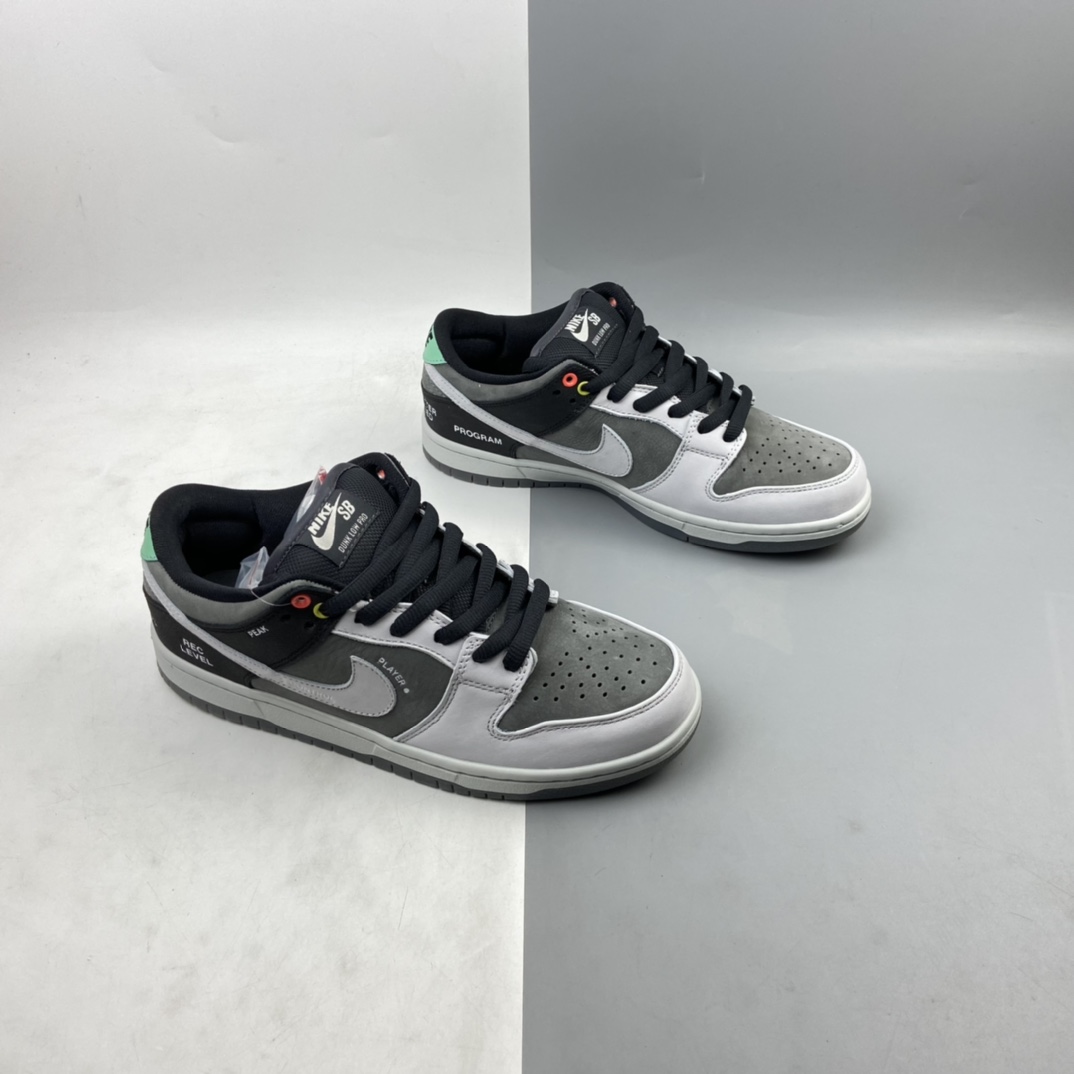 P360 Nike Dunk SB Low Pro ISO 摄相机联名 黑灰扣篮系列 复古休闲运动滑板鞋 CV1659-001