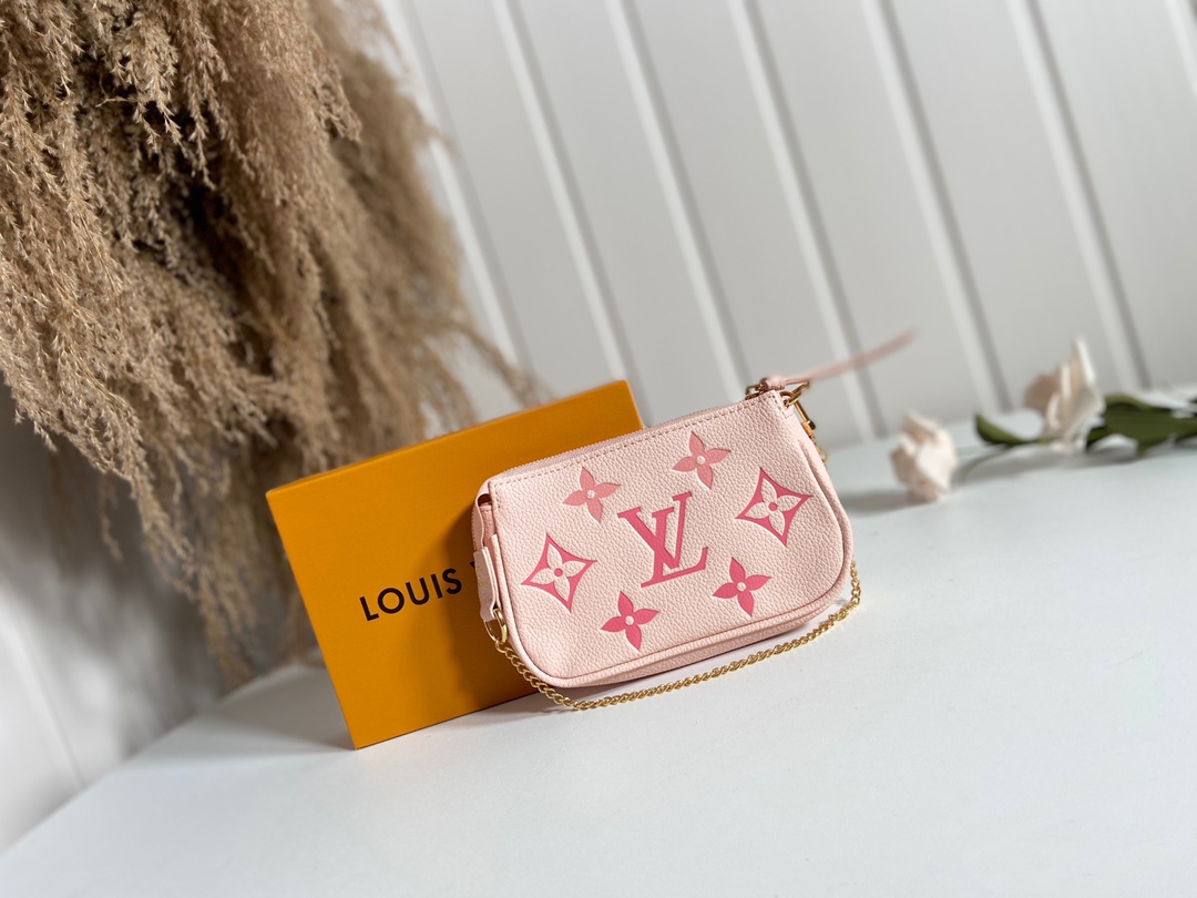 Louis Vuitton Perfect 
 Clutches & Pouch Bags Pink Empreinte​ Summer Collection Pochette Chains M80501