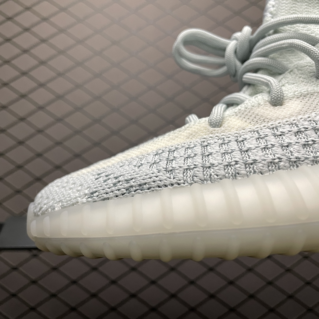 220 最顶零售性价版 AD 阿迪Yeezy 350V2  ” Cloud White Reflective ” 冰蓝满天星 FW5317