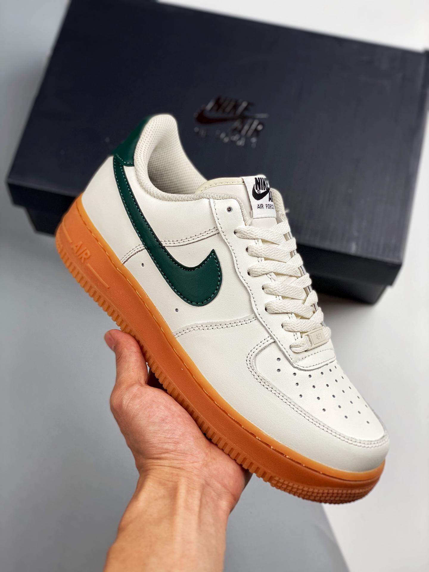 Air Force 1‘07 LX gris verde, horma original, cartón original, estilo auténtico de Air Force, enfocado en el canal de c…