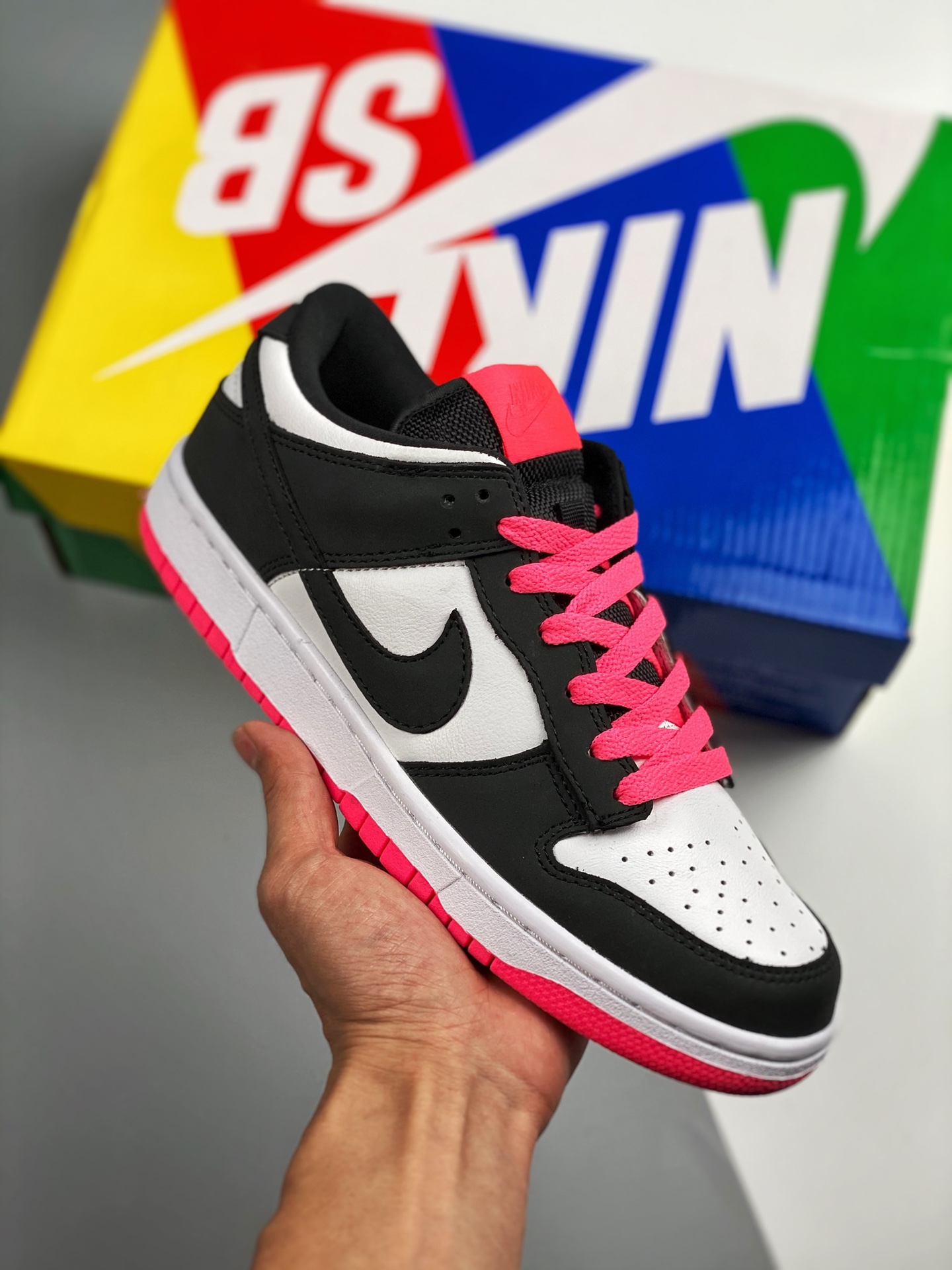 Nk Dunk SB Low black pink, shipping real photos first release, company-level quality shipping, cleanliness, embroidery …