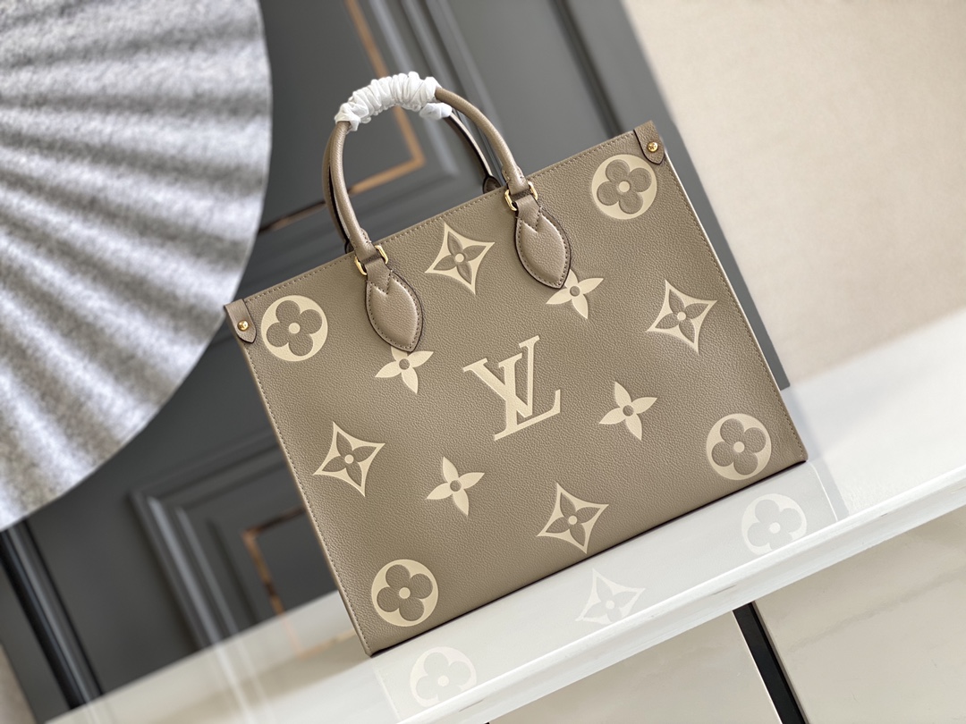 Louis Vuitton LV Onthego Handbags Tote Bags Cowhide