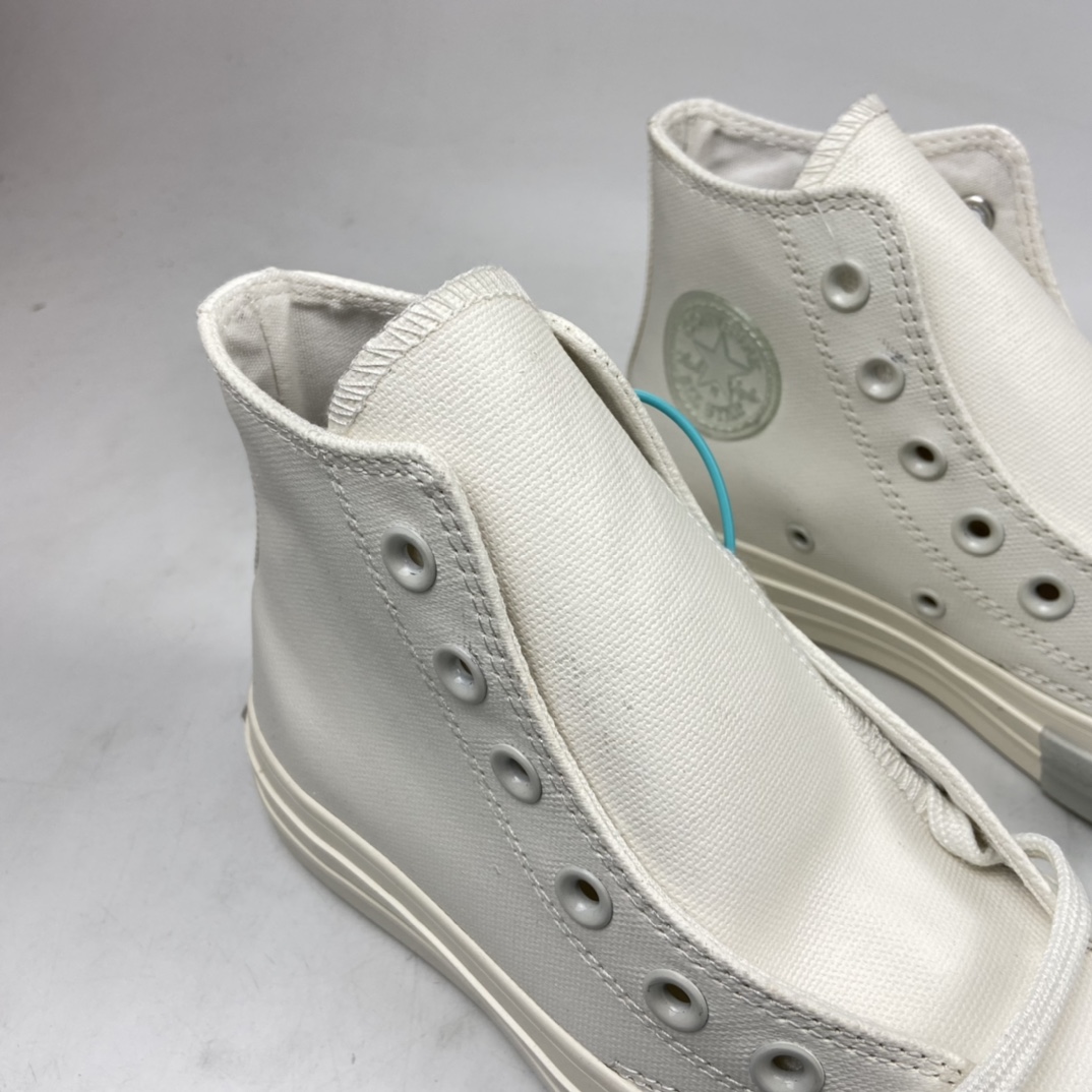 P140 Converse Chuck Taylor All Star 1970s Hi”Beige/Light Blue”复古三星标高帮休闲运动硫化百搭板鞋“帆布米白浅蓝果冻”569540C