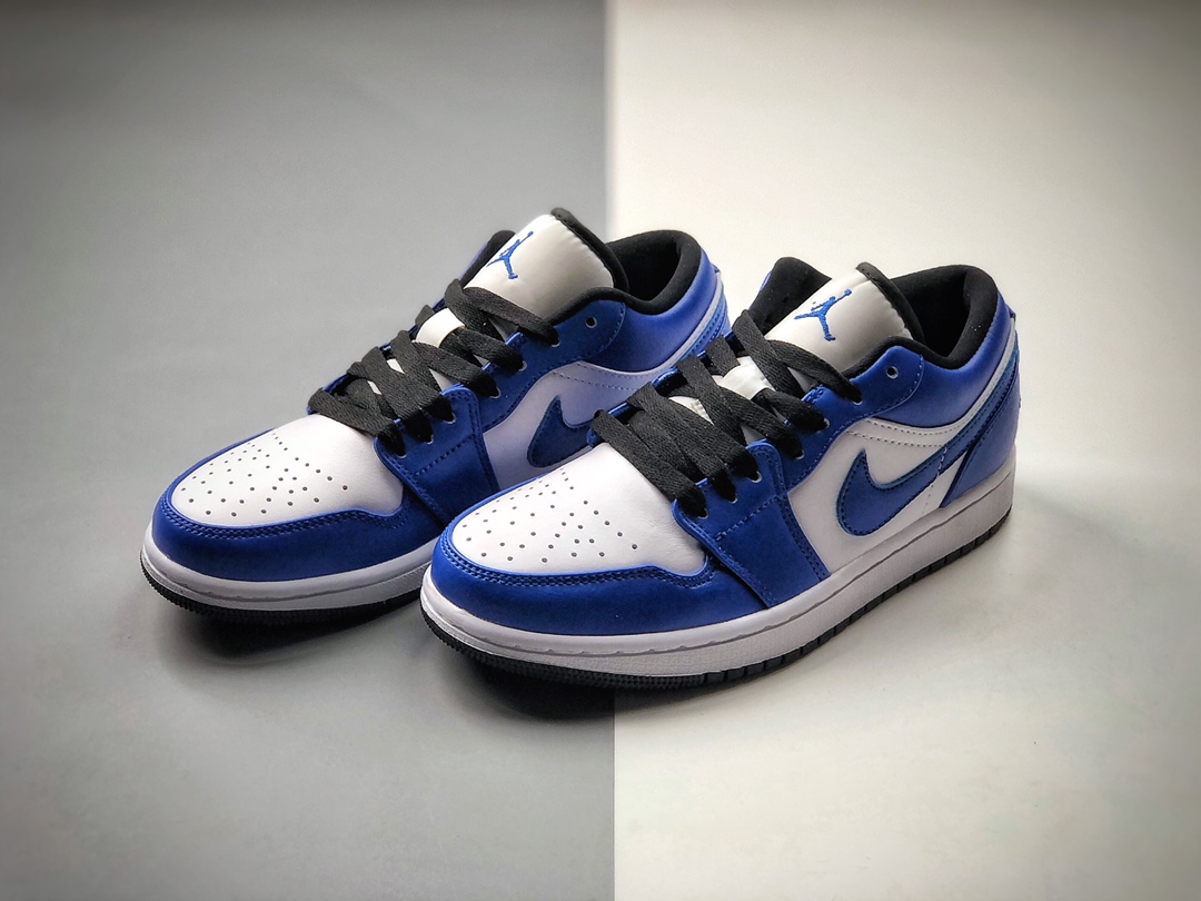 200  Air Jordan 1 Low 白蓝/小闪电AJ1乔1低帮休闲板鞋  553558-124