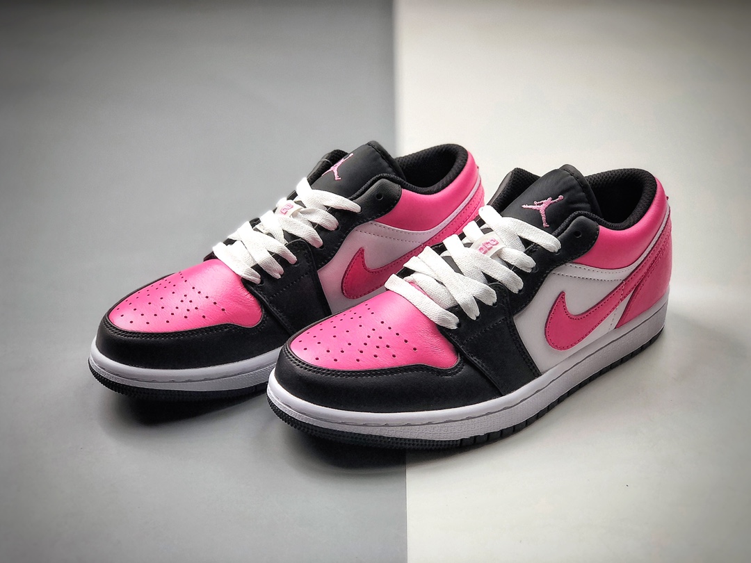 200  Air Jordan 1 Low 低帮 黑白粉情人节 AJ1 乔丹1代 aj1 乔1 低邦 黑粉白 乔丹篮球鞋系列  554723-106