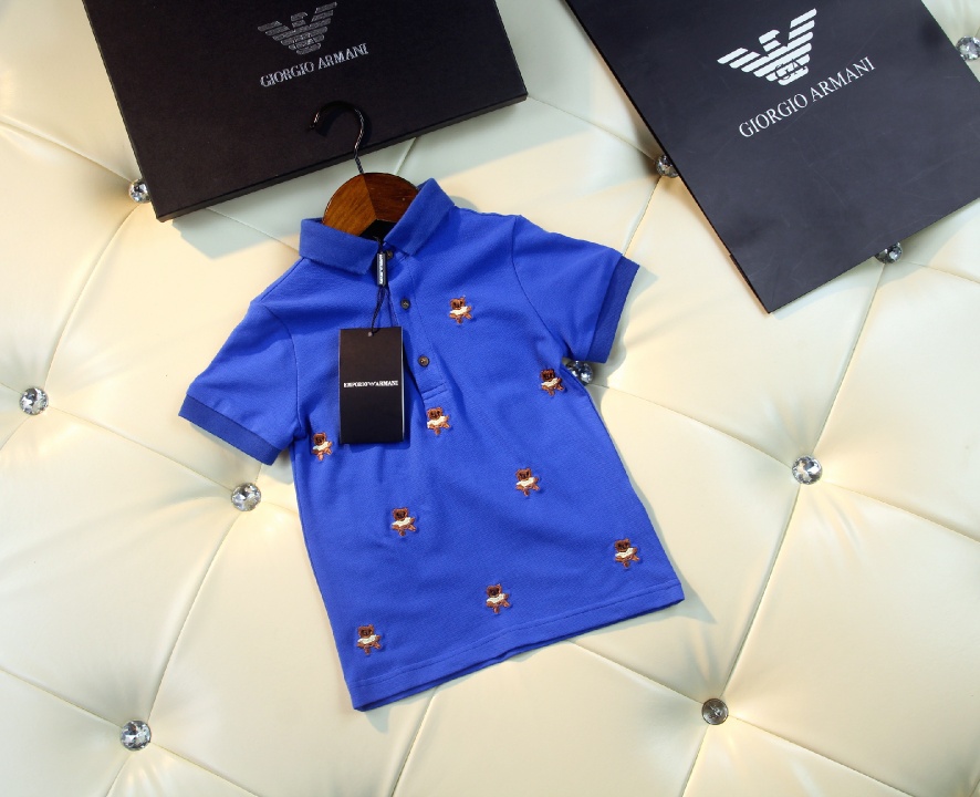 High-End Armani Kids Summer Suit with Electric Embroidery Bear Pattern 2021 - 图片 2