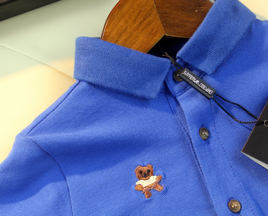 High-End Armani Kids Summer Suit with Electric Embroidery Bear Pattern 2021 - 图片 4