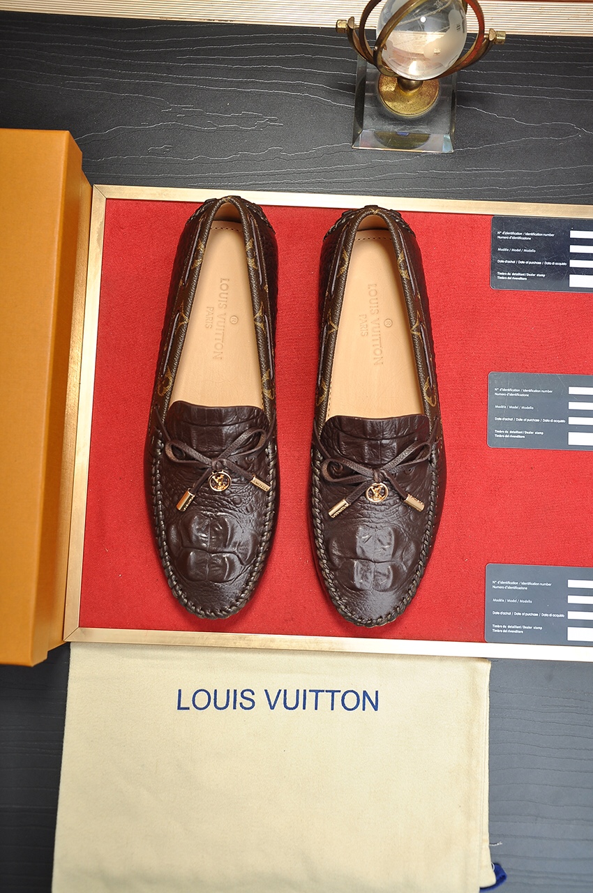 Louis Vuitton Shoes Moccasin Luxury Cheap
 Cowhide
