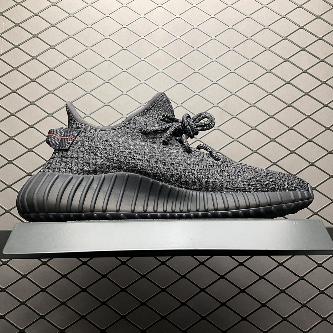 220 最顶零售性价版 AD 阿迪Yeezy 350V2  ” Black Reflective ” 黑满天星 FU9007