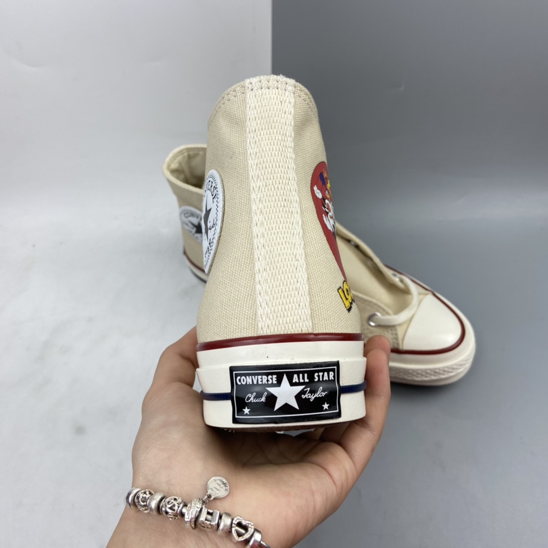 P140 Converse Chuck 1970s 乐一通最新联名经典涂鸦限定款三星标帆布鞋 162053C