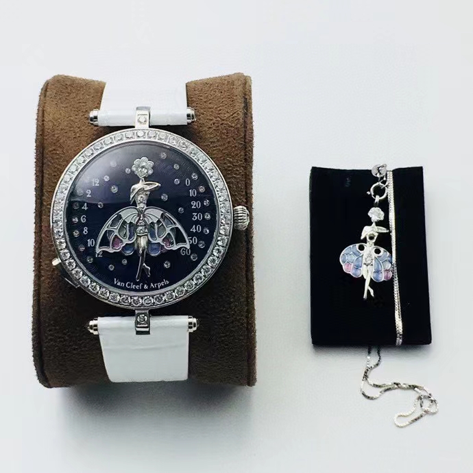 Van Cleef & Arpels 梵克 雅宝全新升级 重量和 一模一样 底盖3D浮雕 机芯升级版 加料不加价 诗意复杂功能系列—舞动的天使