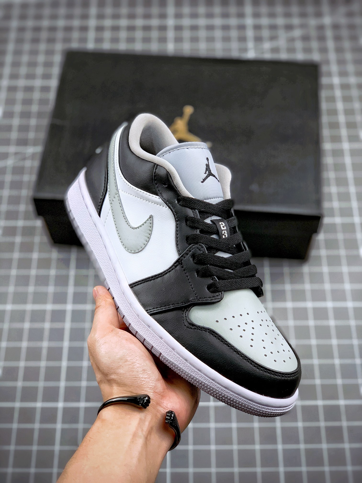 ✈️Air Jordan 1 Low sombra negro/gris low top AJ1乔1 low top casual skate shoes color oficial sincronizado, único en el m…