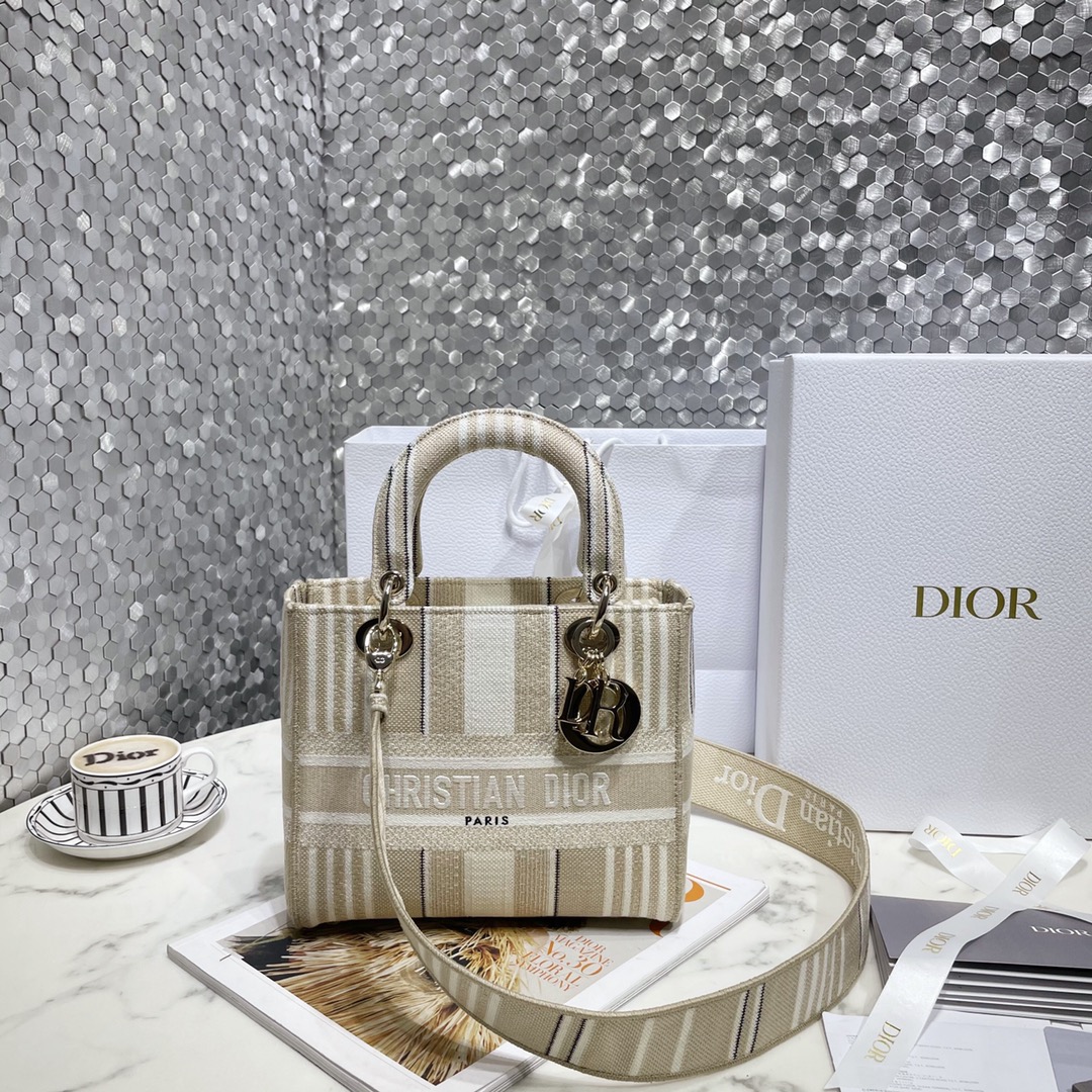 Dior Bags Handbags Gold Embroidery Lady