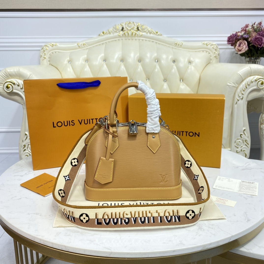 Louis Vuitton LV Alma BB Cheap
 Bags Handbags Online Shop
 Black Blue Caramel Embroidery Epi M40302