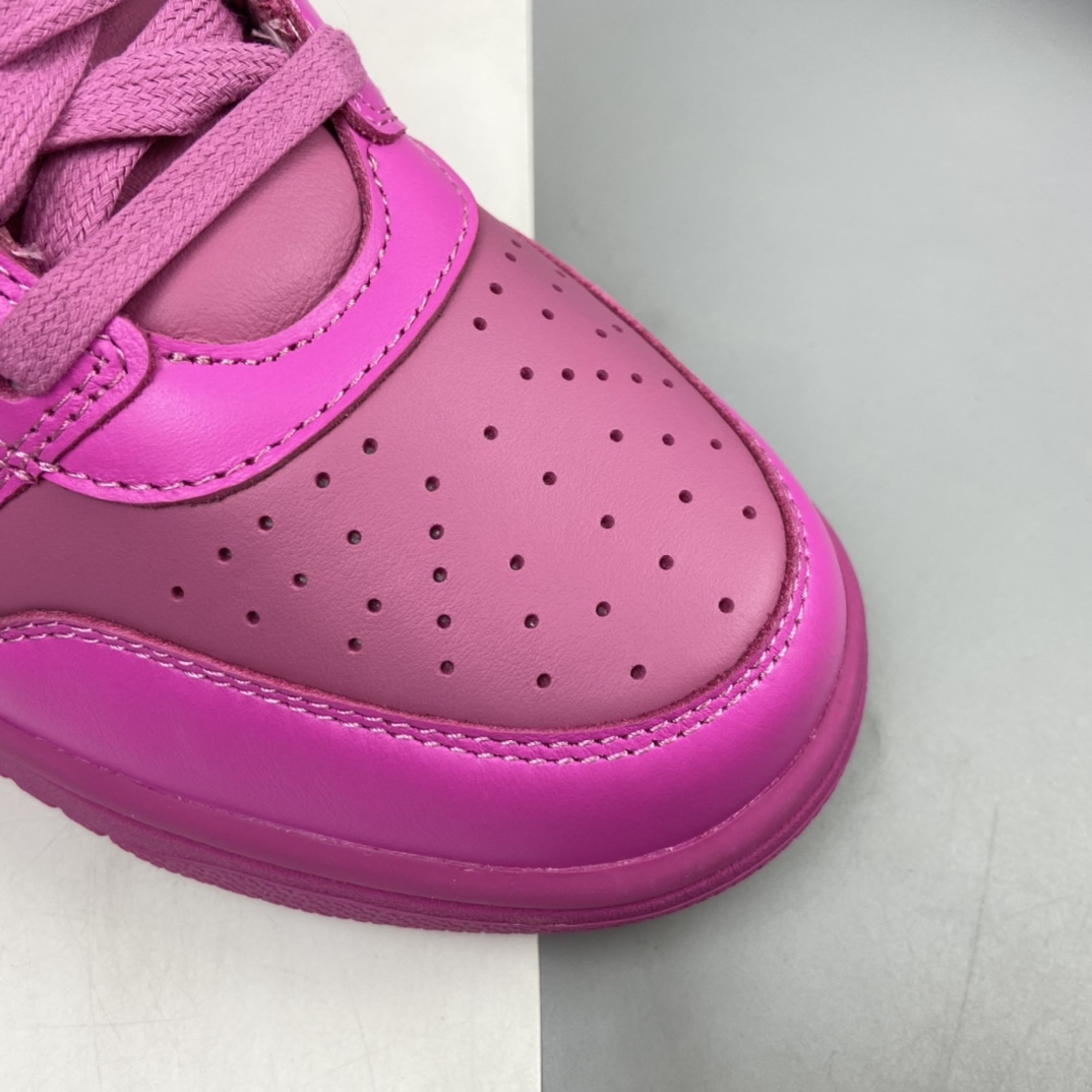 P450 AMBUSH x Nk Dunk High ”Lethal Pink” 扣篮系列高帮休闲运动滑板板鞋 CU7544-600