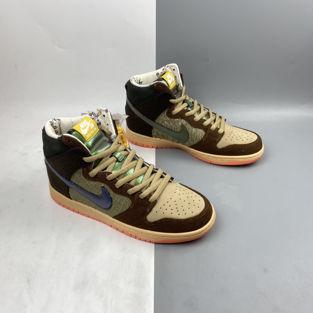 P400 Concepts x Nike SB Dunk High“Mallard（野鸭）”扣篮系列复古高帮休闲运动滑板鞋 DC6887-200