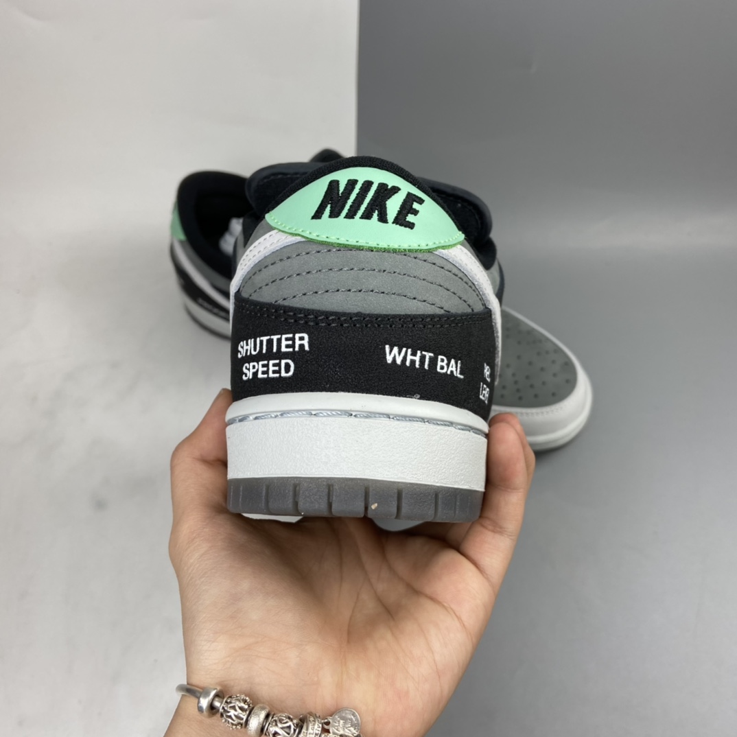 P400 Nike Dunk SB Low Pro ISO 摄相机联名 黑灰扣篮系列 复古休闲运动滑板鞋 CV1659-001