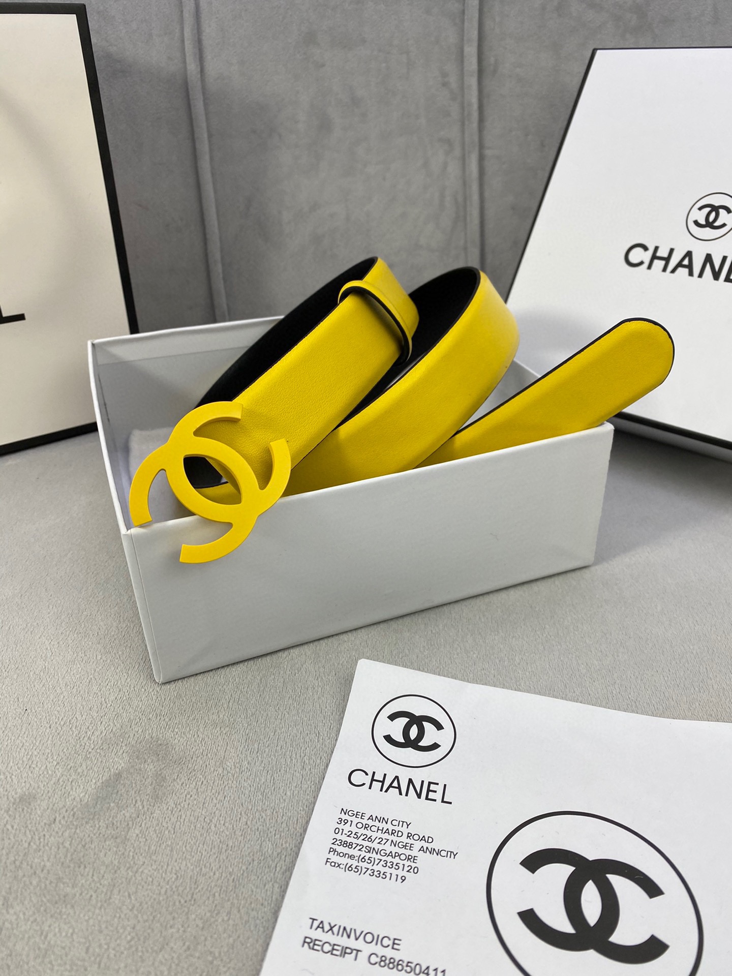 宽度3.0cm Chanel （香奈儿）女士腰带（小牛皮）经典扣头（内侧cnc走光处理）边角手感圆润配