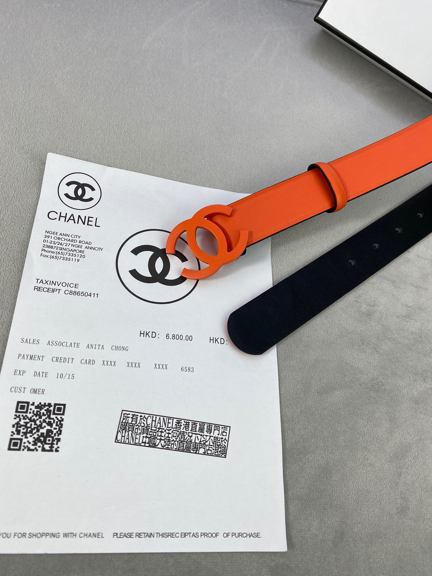  宽度3.0cm Chanel （香奈儿）女士腰带（小牛皮）经典扣头（内侧cnc走光处理）边角手感圆润配