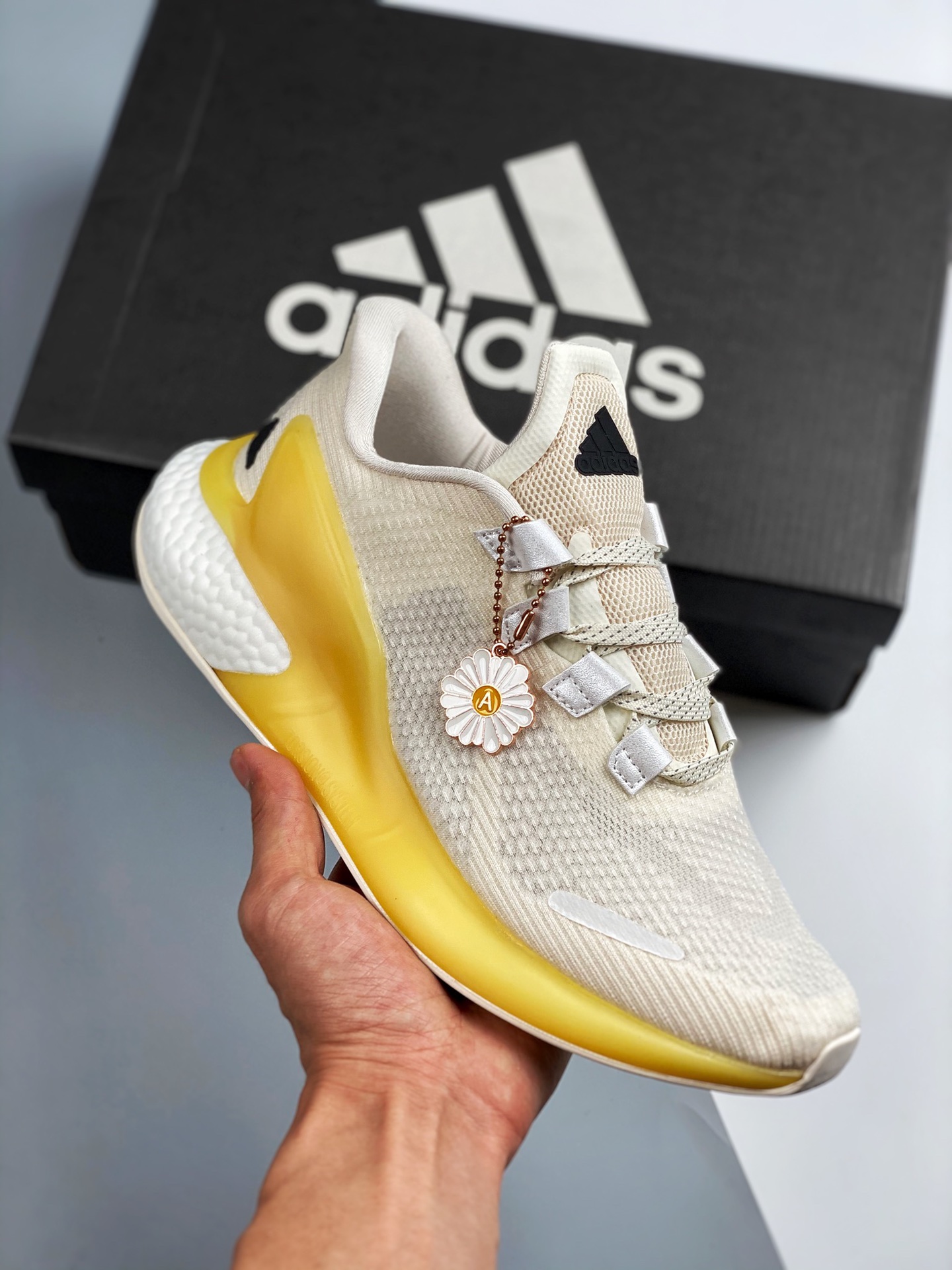 adidas Lava Boost zapatillas de running casuales de la serie Alpha Volcano Popcorn, material de amortiguación de espuma…
