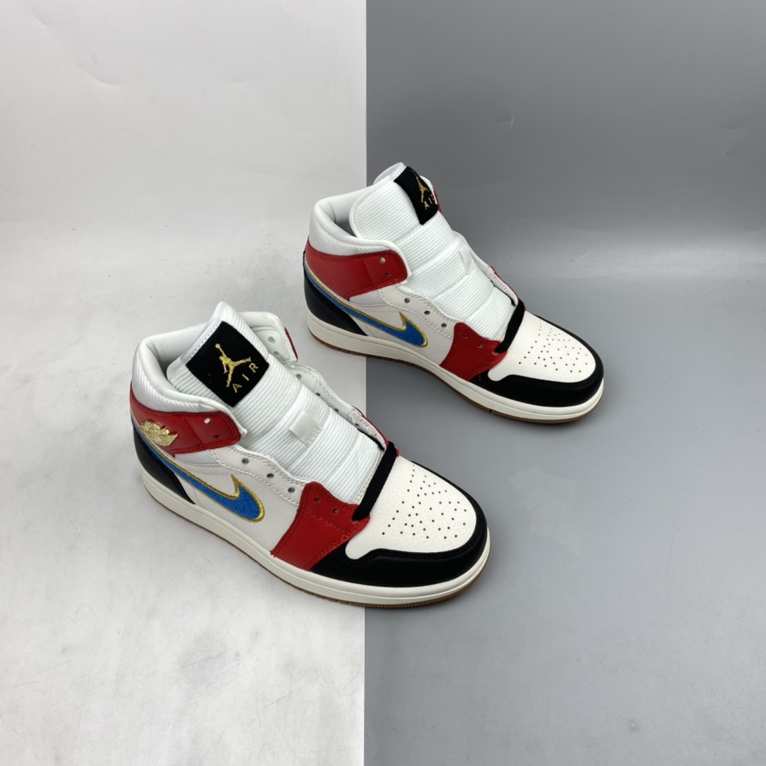 P260 Air Jordan 1 Mid AJ1 乔1 中帮百搭休闲运动板鞋 DC1426-100