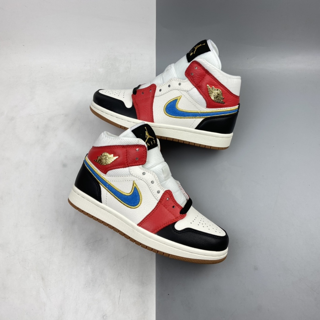 P260 Air Jordan 1 Mid AJ1 乔1 中帮百搭休闲运动板鞋 DC1426-100
