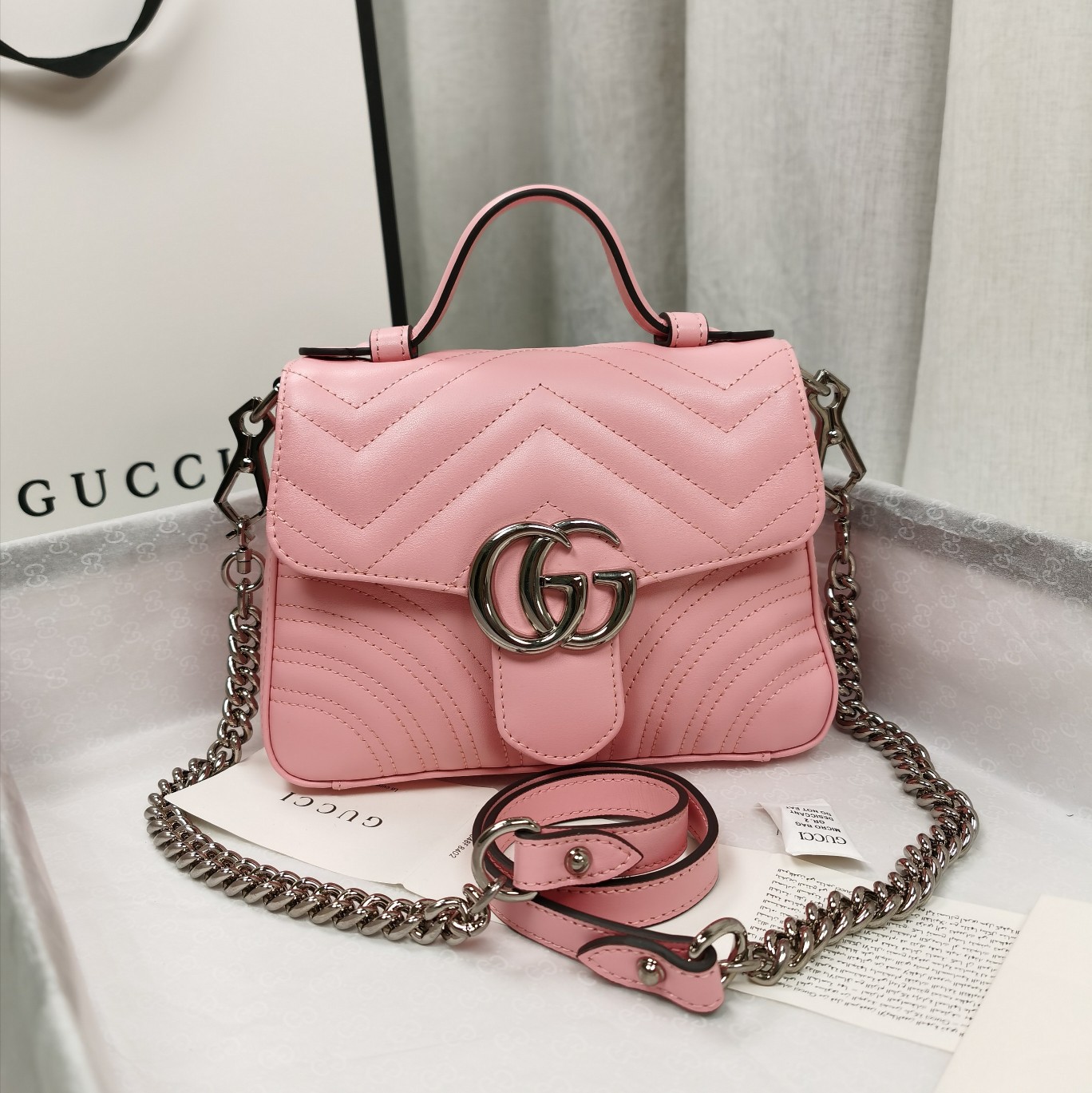 AUTH CHANEL NEW TRAVEL LINE CHAIN SHOULDER BAG WOMEN'S PINK SV HARDWARE F/S