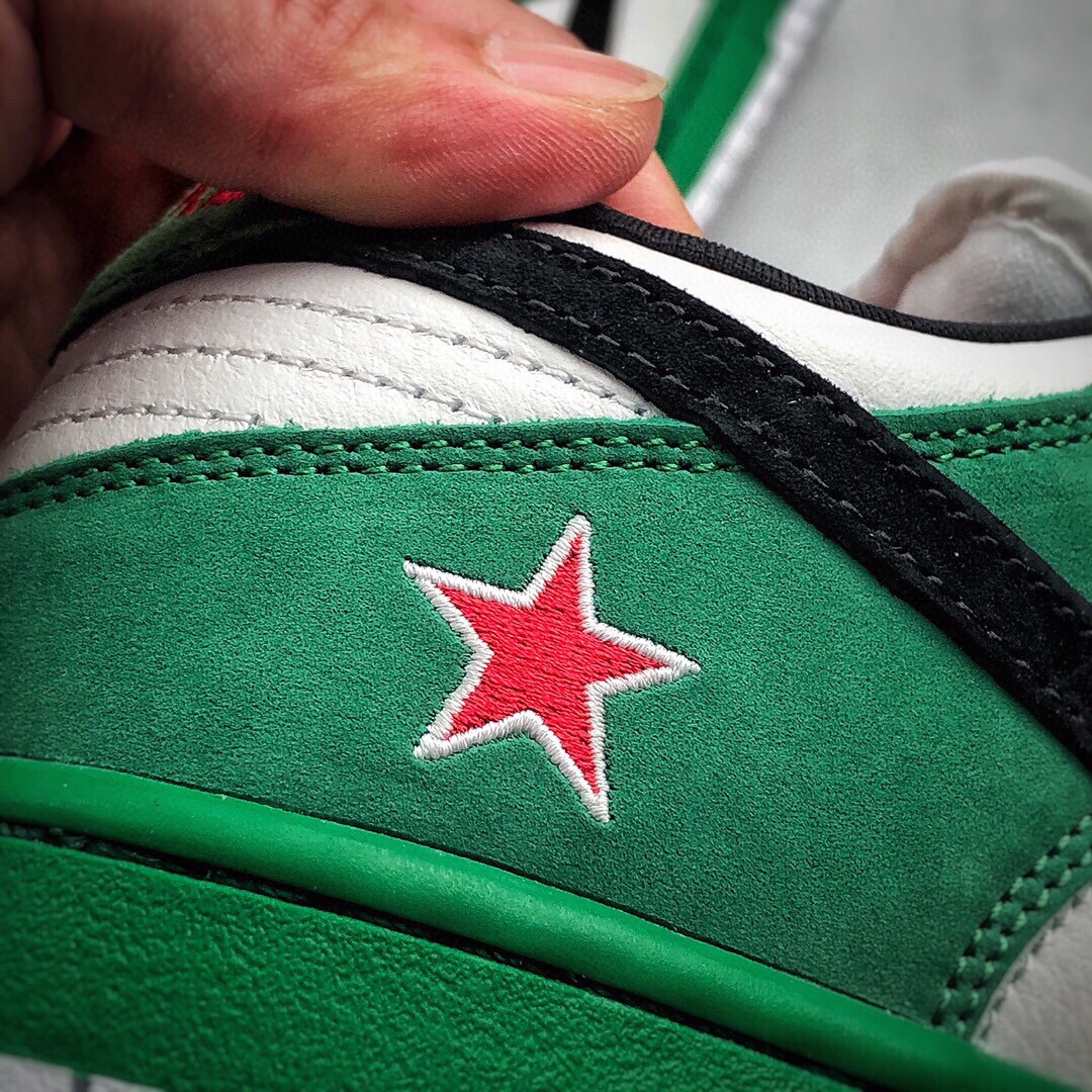 350  耐克SB 板鞋 喜力啤酒 喜力联名款 绿黑色 Nike SB DuNIKE Low Pro SB “Heineken”  304292-302