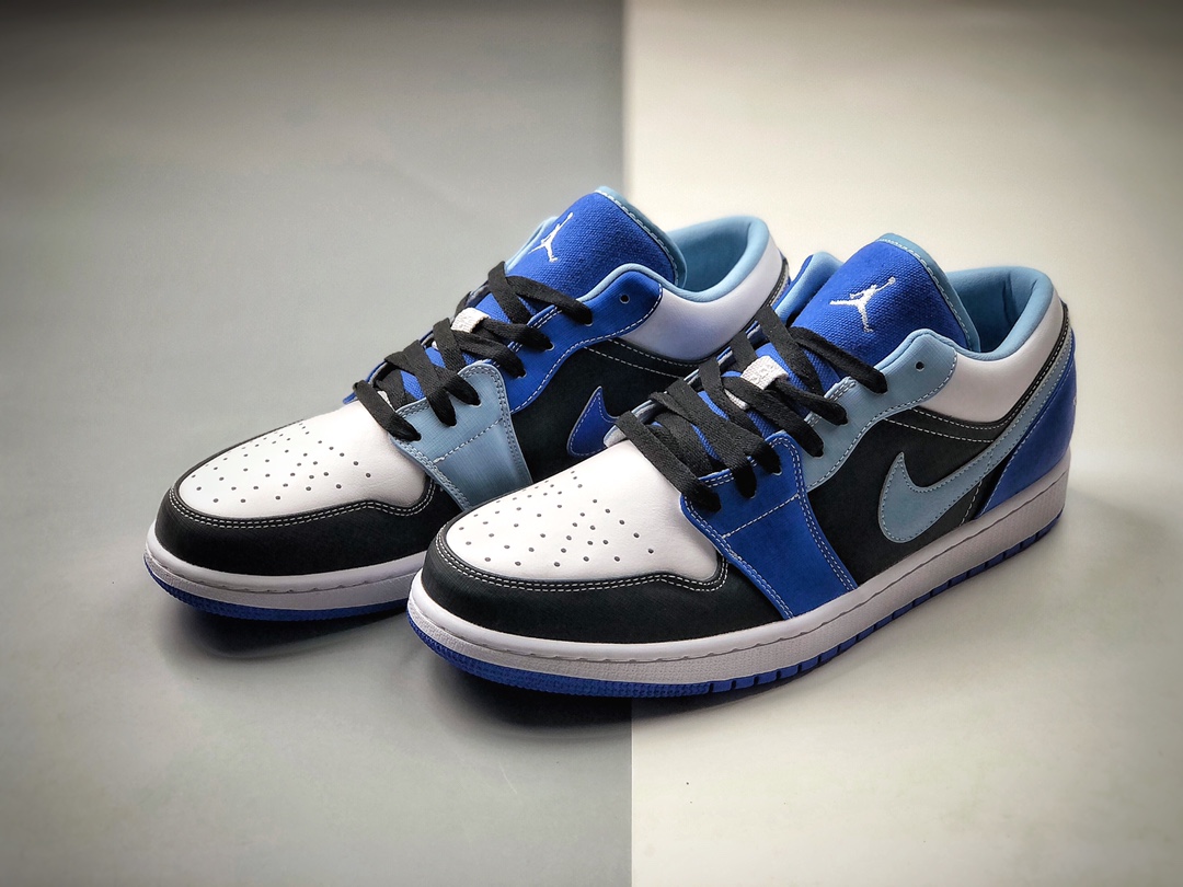 220  Air Jordan 1 Low 低帮 白蓝黑 AJ1 乔丹1代 aj1 乔1 低邦 白蓝黑 乔丹篮球鞋系列  DH0206-400