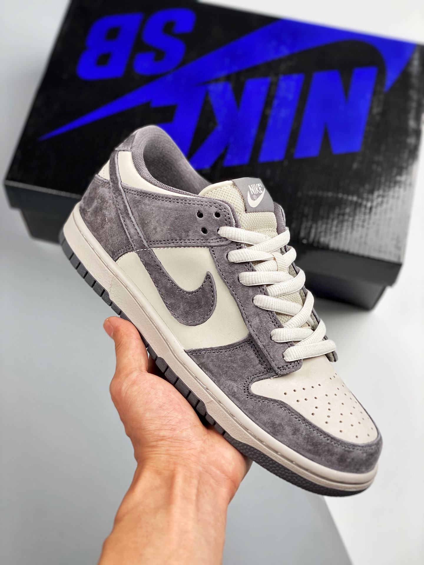 NK SB Zoom Dunk Low PRO color gris ceniza, zapatillas de skate casual de caña baja, calidad de nivel de empresa, limpie…