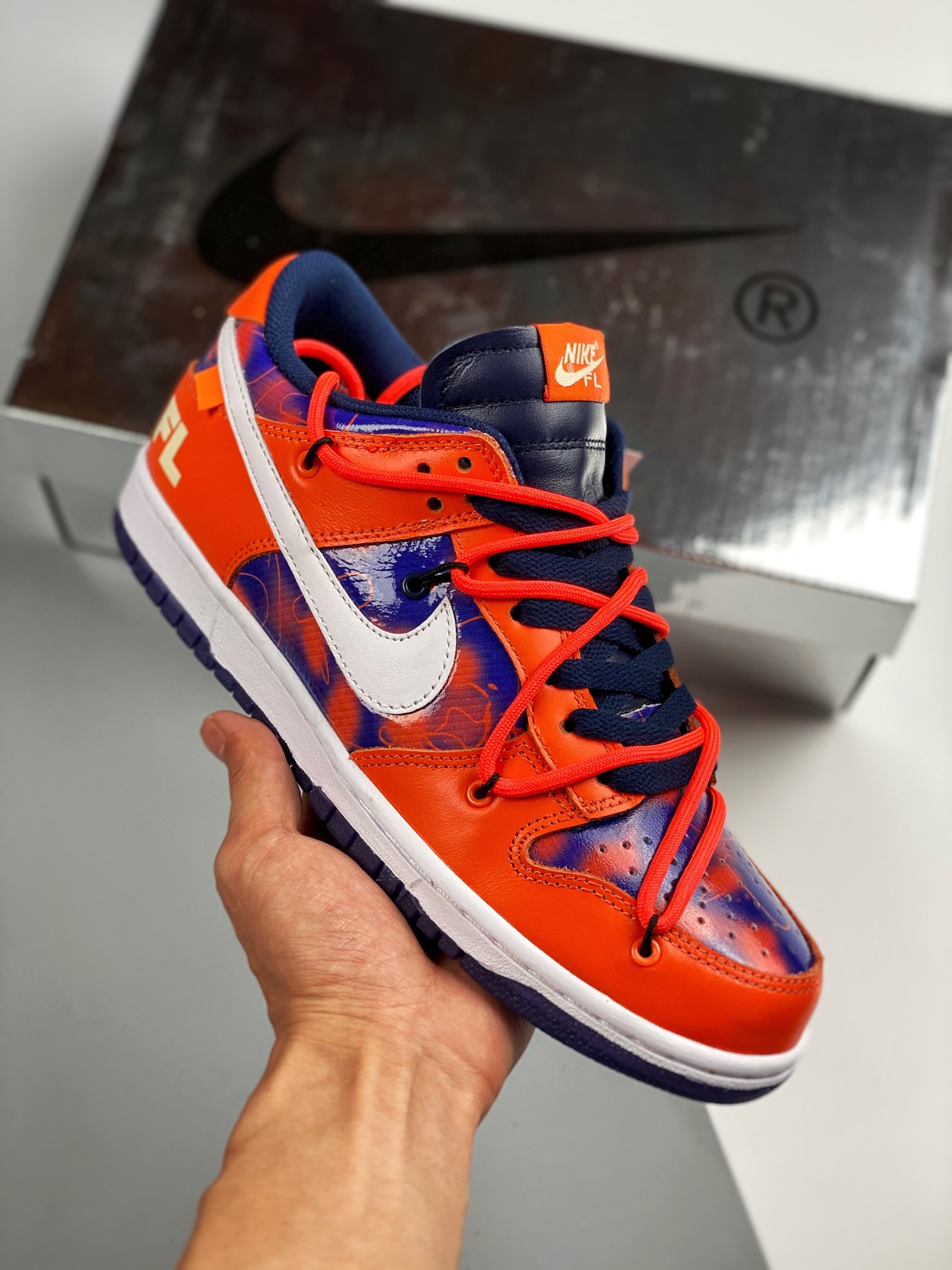 Off-White x Futura x SB Dunk colaboración triple, línea de producción original, producto de nivel de zapatos desnudos o…