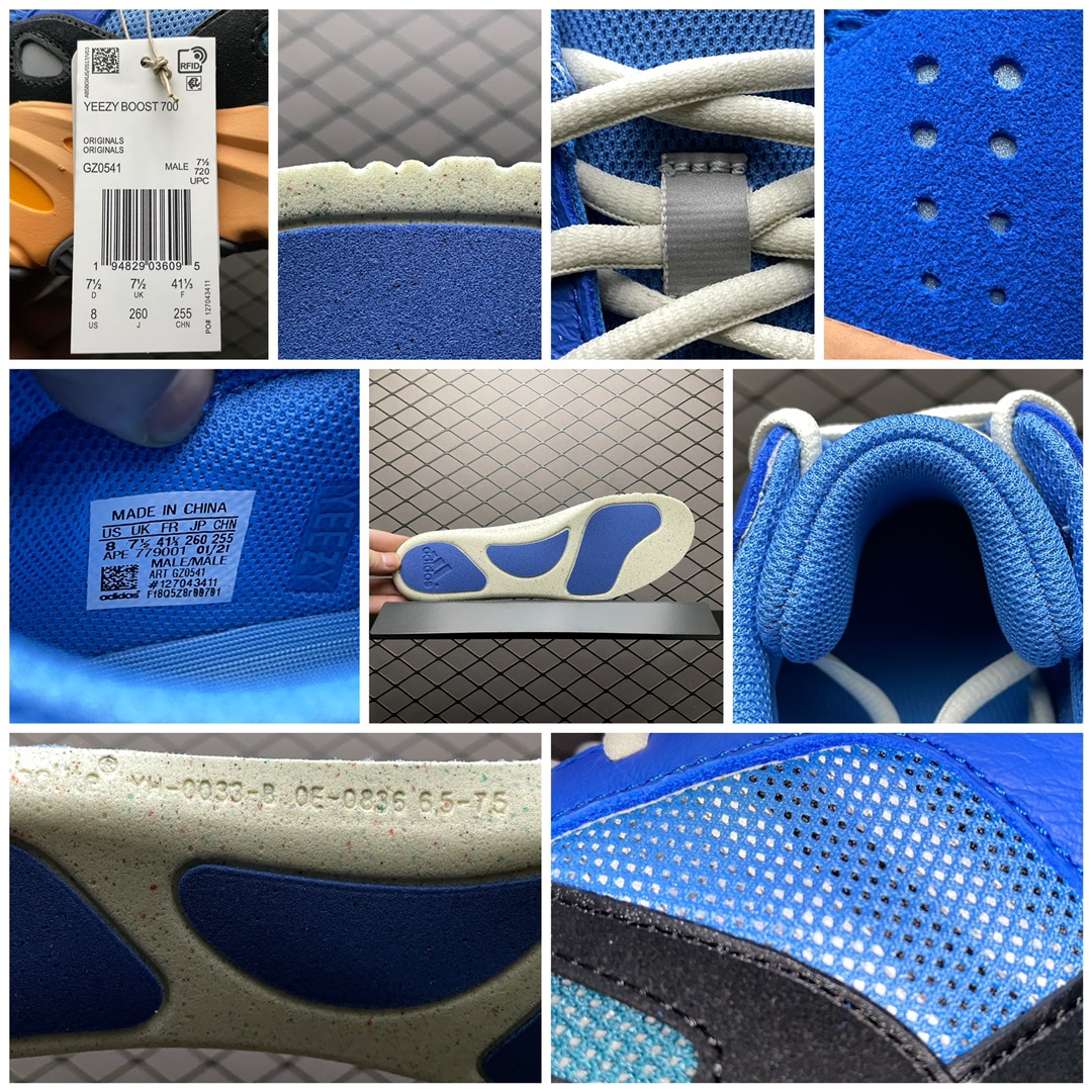 450 纯原版本 AD 阿迪 YEEZY Boost 700 ” Bright Blue ” 蓝橙 侃爷椰子 3M反光 复古老爹鞋 GZ0541-莆田鞋,莆田鞋货源,高仿鞋,高仿鞋货源,安福档口,莆田高仿鞋,莆田鞋批发,高仿鞋批发,莆田高仿运动鞋,高仿运动鞋,莆田运动鞋 450 纯原版本 AD 阿迪 YEEZY Boost 700 ” Bright Blue ” 蓝橙 侃爷椰子 3M反光 复古老爹鞋 GZ0541